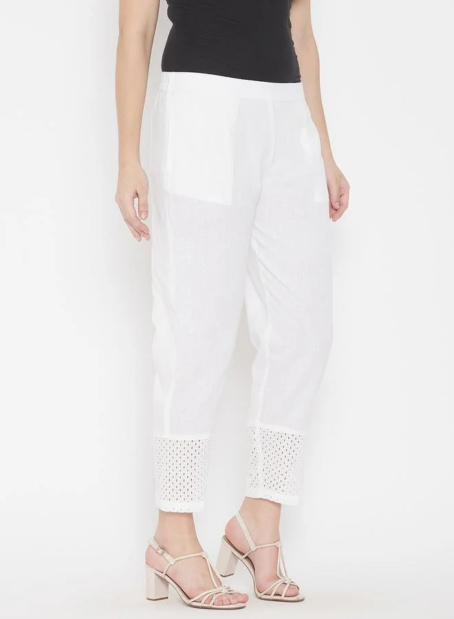 Winered  Women White Linen Trousers for Women | Best Price UAE